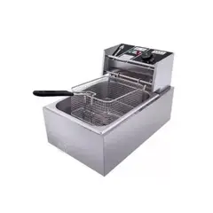 GENERICO - Freidora industrial Hoffmans HM-88-1 6L acero inoxidable 220V Gris