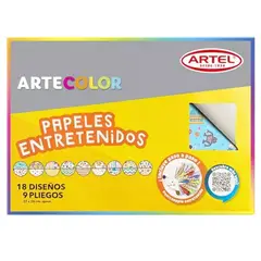 ARTEL - Papeles Entretenidos Artecolor 9 unidades 37 X 26 Cm