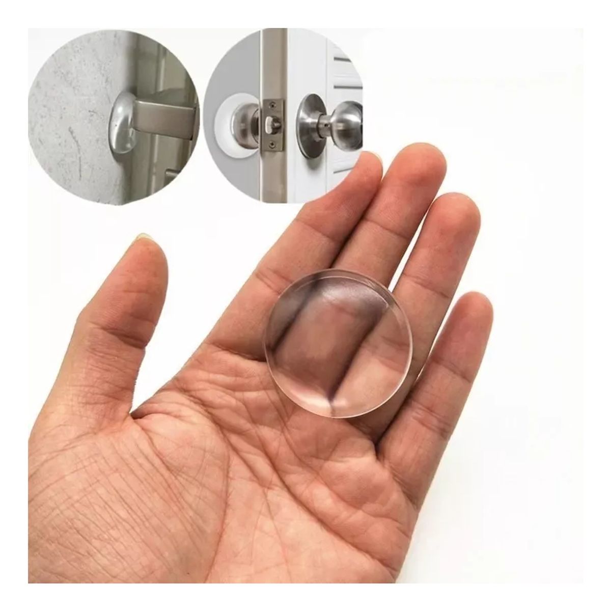 ATURE - Pack 6 Topes Puertas Protectores De Pared Silicona Adhesivo