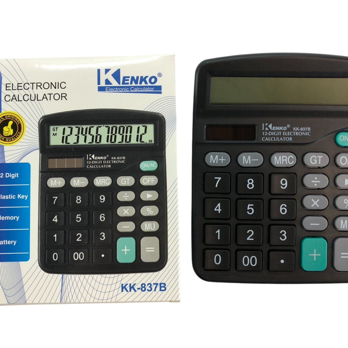 KENKO - Calculadora Escritorio Comercial De Mesa Kenko 12 Digitos