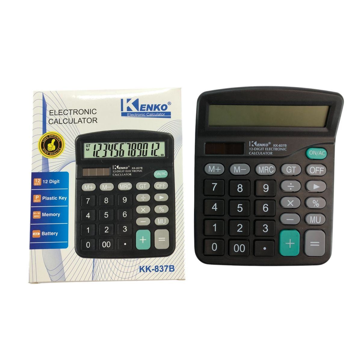 KENKO - Calculadora Escritorio Comercial De Mesa Kenko 12 Digitos