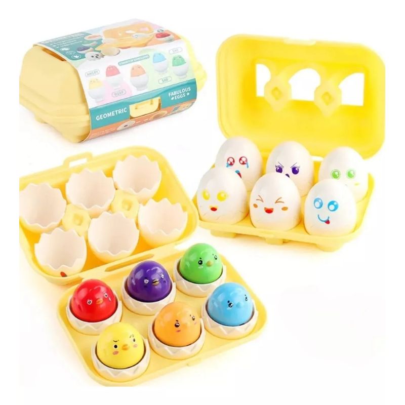GENERICO - Juego Didáctico Huevos De Encaje Pollito Csonido Montessori