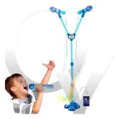 GENERAC - Micrófono Juguete Con Base Bocina Luces Infantil Karaoke