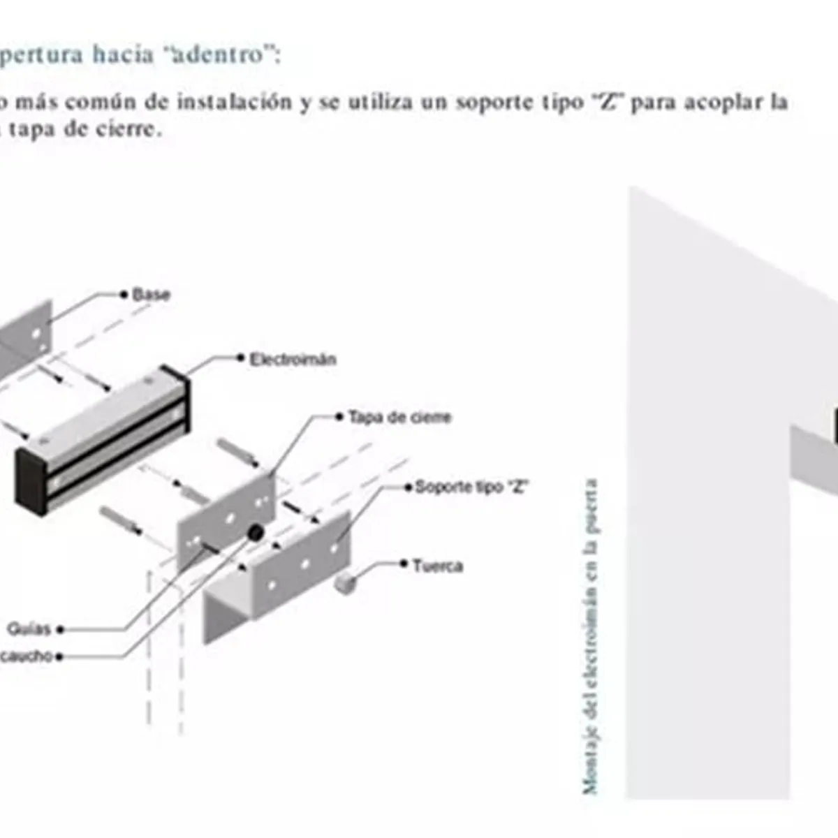 KUANGYE - Chapa Cerradura Magnetica Electronica 280kg 600lbs 12v