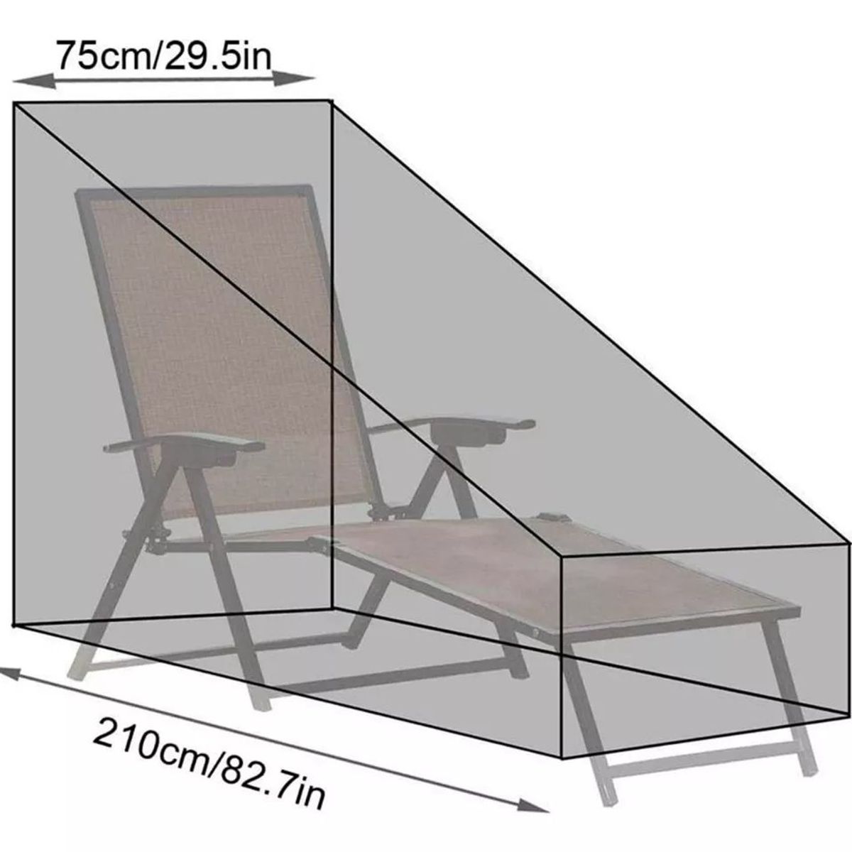 KUANGYE - Funda Impermeable Para Reposera Sillón De Patio