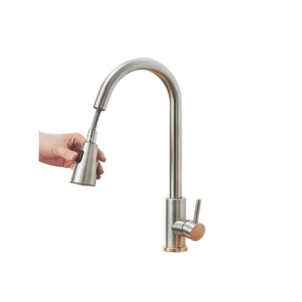 GENERICO - Llave Monomando Grifo Cocina Extension Flexible Lavaplatos Grey