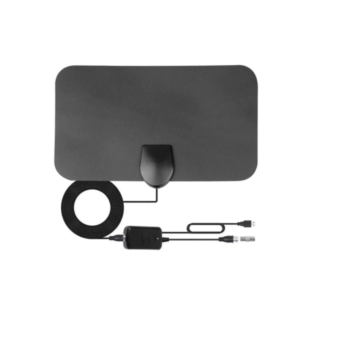 GENERICO - Antena Tv Digital Hd Abierta Interior Amplificador Negro