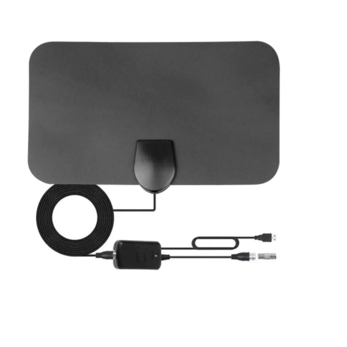 GENERICO - Antena Tv Digital Hd Abierta Interior Amplificador Black