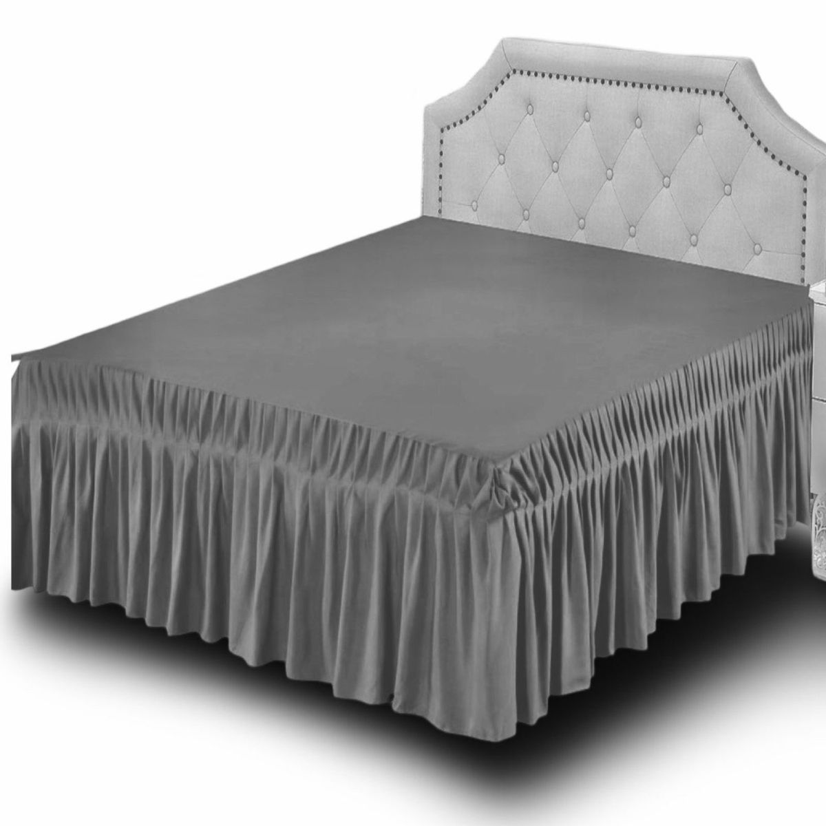 GENERICO - Faldón de Cama 2Plaza - Elegante y Resistente B8