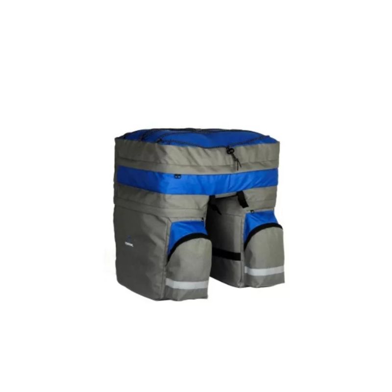 GENERICO - Alforja Bicicleta 48 Litros Azul/gris 3 Bolsos