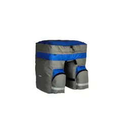 GENERICO - Alforja Bicicleta 48 Litros Azul/gris 3 Bolsos