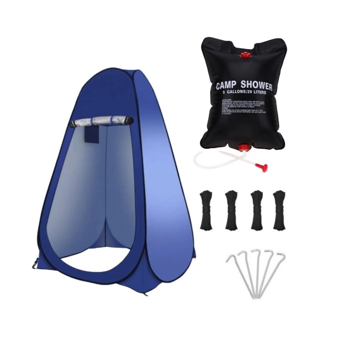 GENERICO - Set Carpa 1 Persona Carpa Baño Vestidor Portátil + Ducha