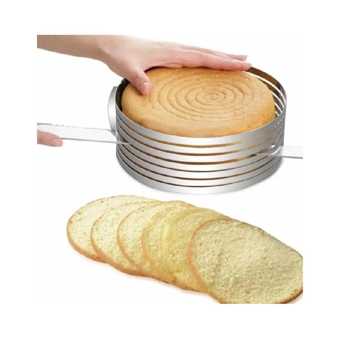 GENERICO - Molde Para Cortar Bizcocho Acero Inox Repostería 24-30cm Grey
