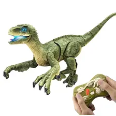 GENERICO - DINOSAURIO CONTROL REMOTO VELOCIRAPTOR LUCES Y SONIDO