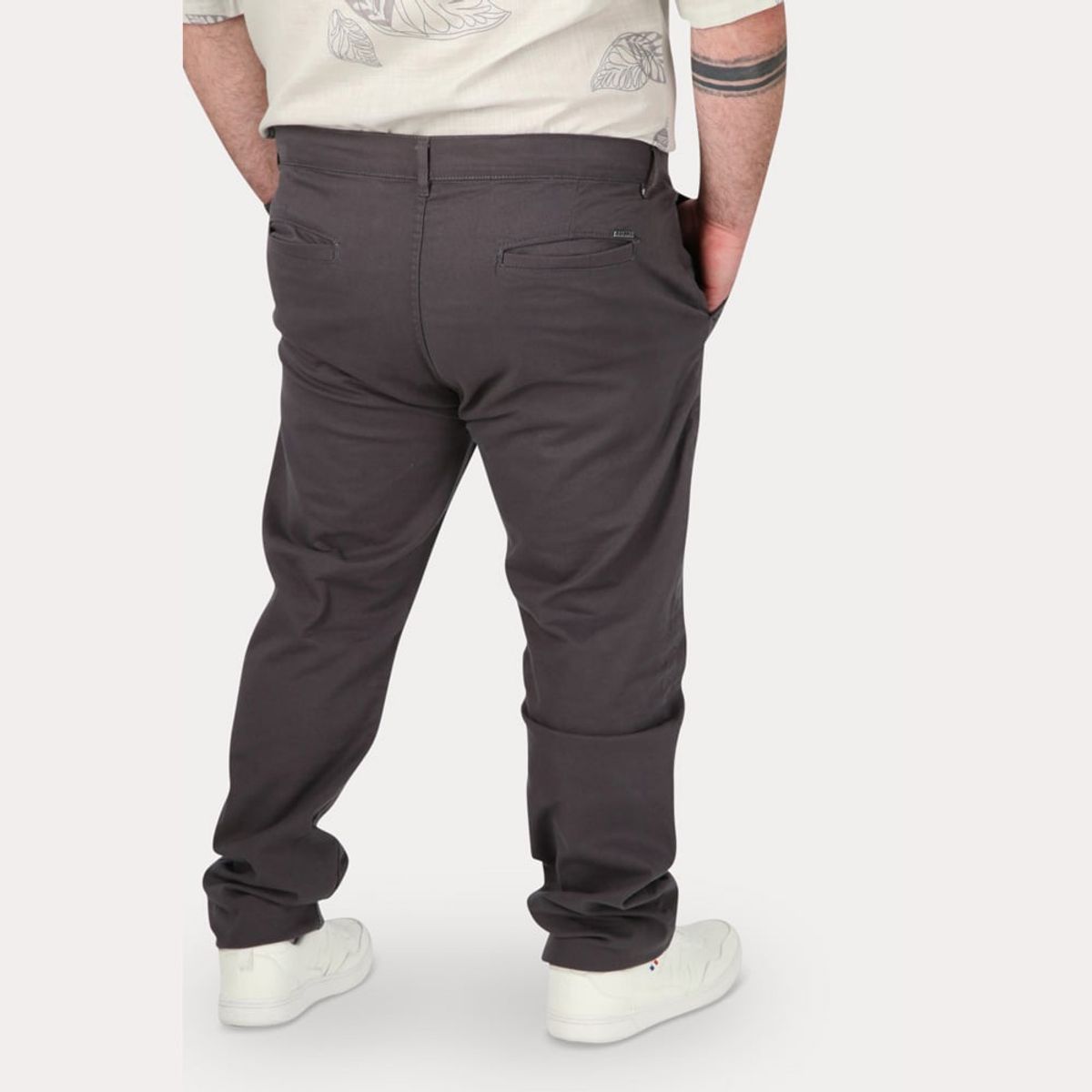 GANGSTER - Plus Pantalon Jogger Liso 0 Gris Gangster