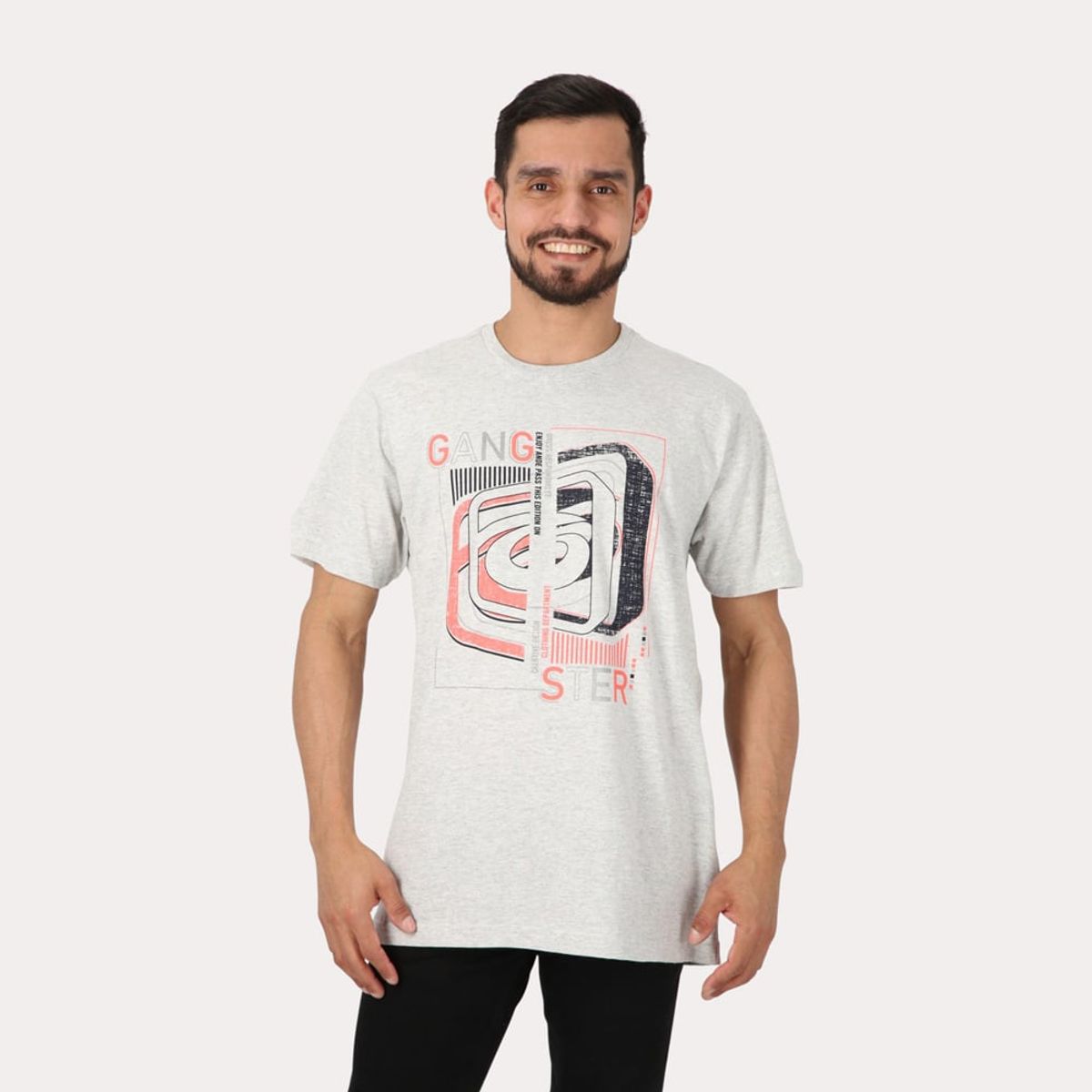 GANGSTER - Polera Mc Básica Artful Gris Gangster