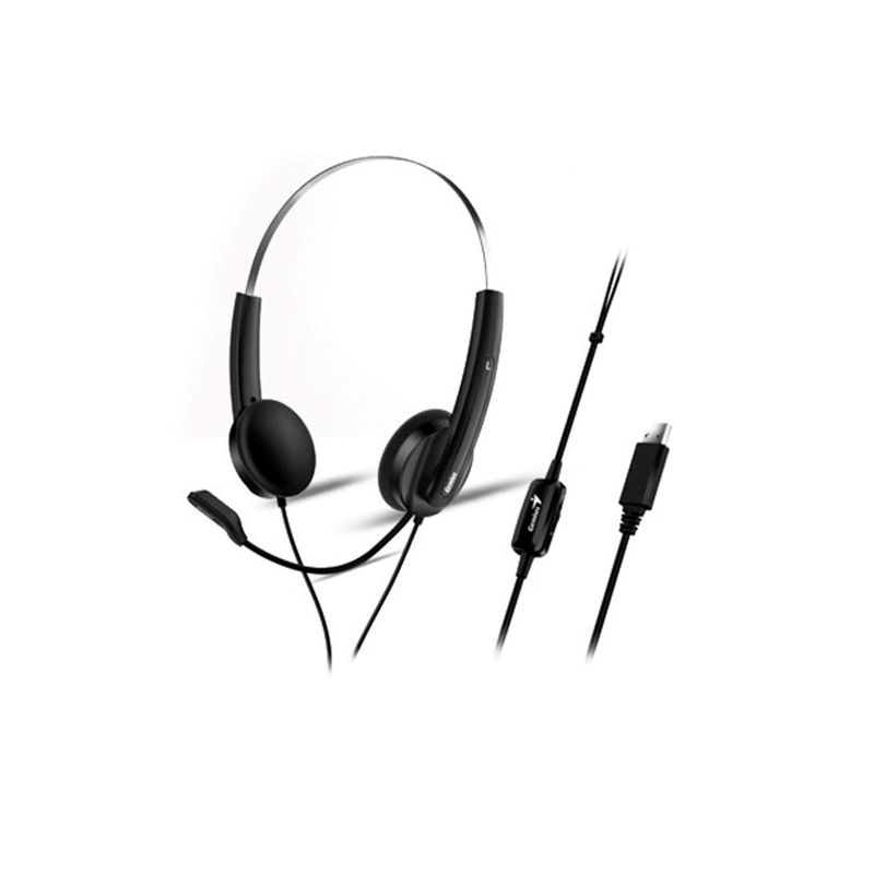 GENIUS - Audífonos Genius Hs-220U Con Micrófono Black  Over-Ear GENIUS