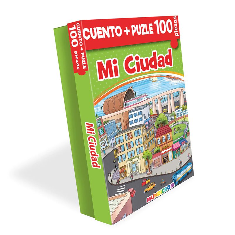 MUNDICROM - Libro Infantil Cuento Mi Ciudad + Puzle 100 piezas