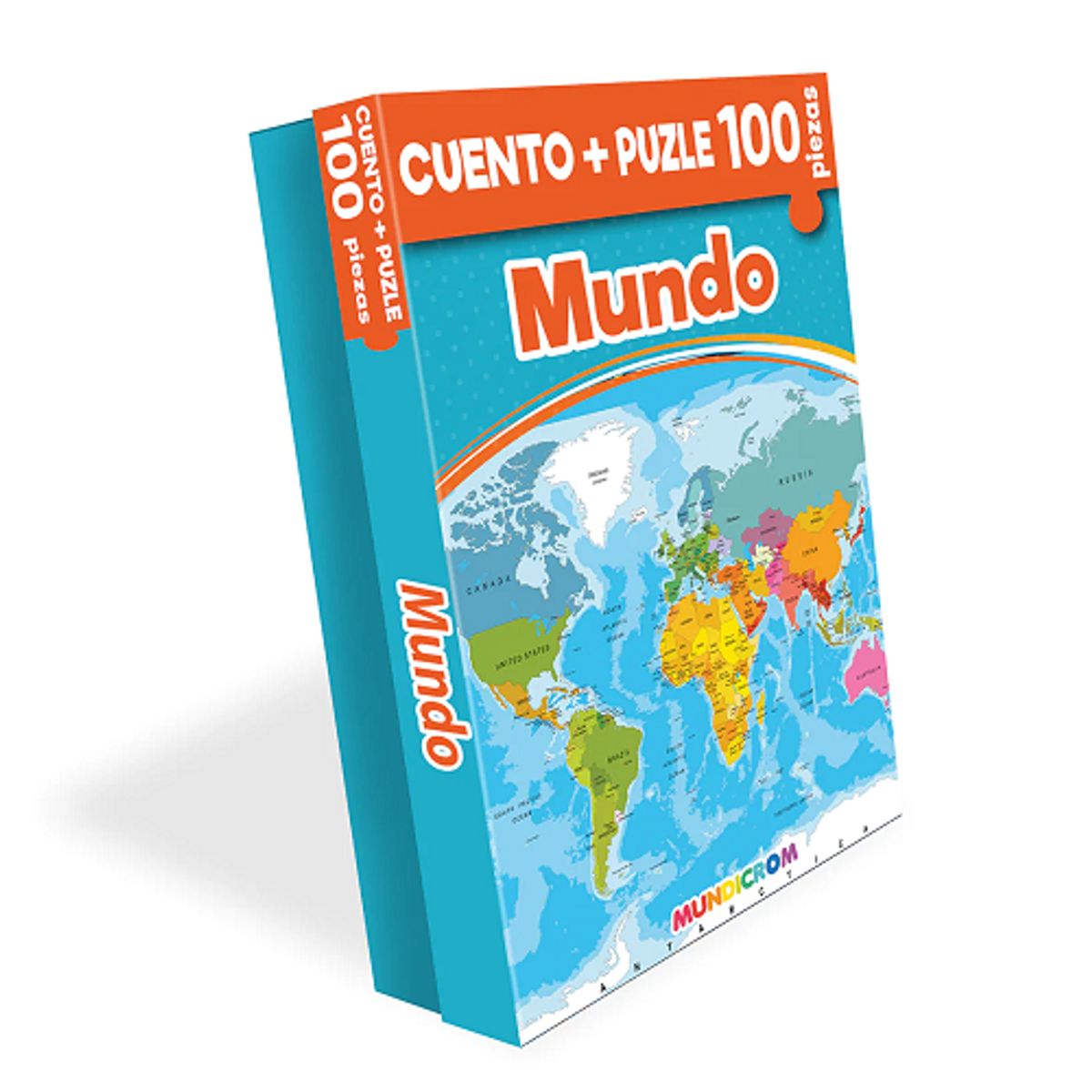MUNDICROM - Libro Infantil Cuento Mundo + Puzle 100 Piezas Mundicrom