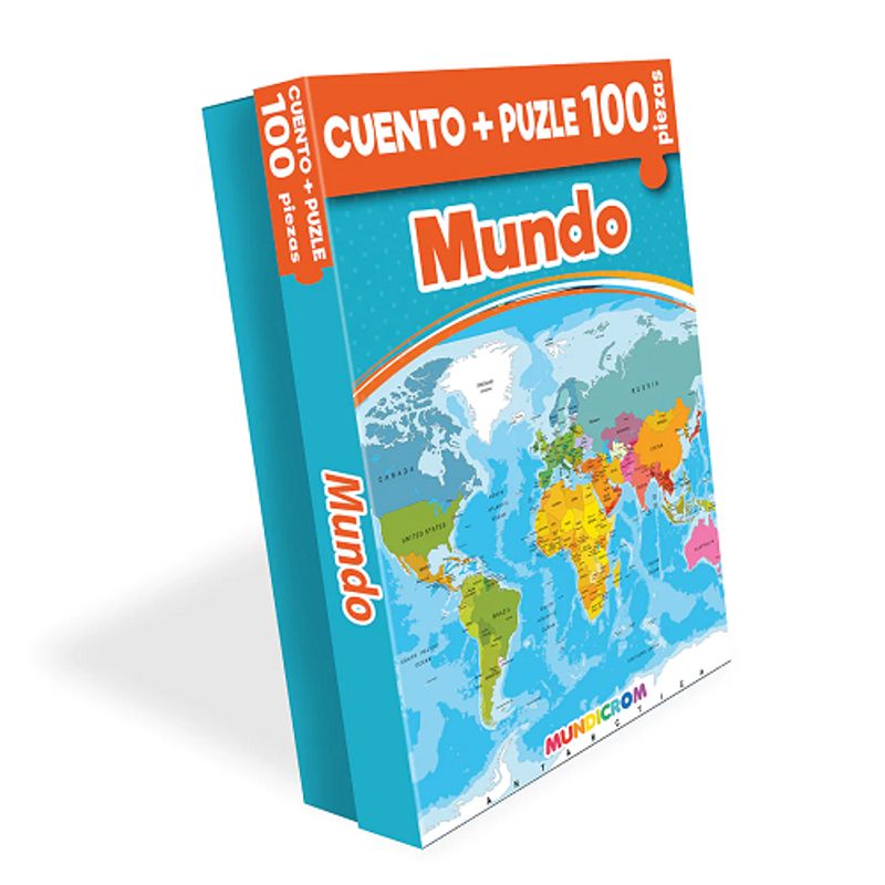 MUNDICROM - Libro Infantil Cuento Mundo + Puzle 100 Piezas Mundicrom