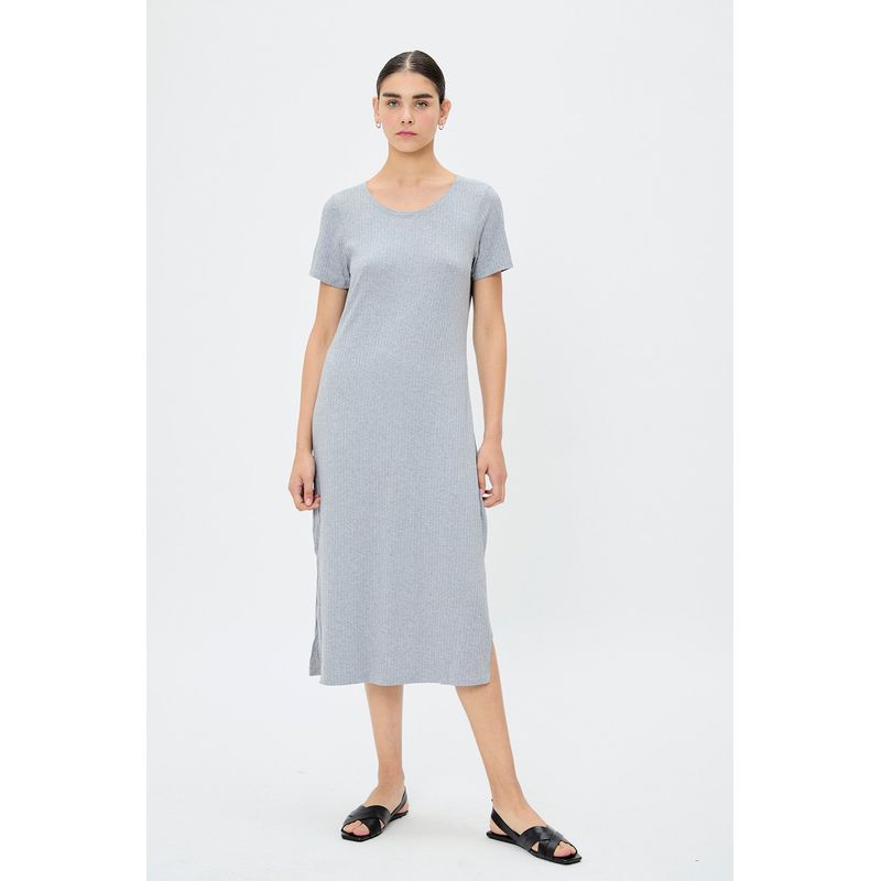 IO - Vestido Largo Gris Mujer Io