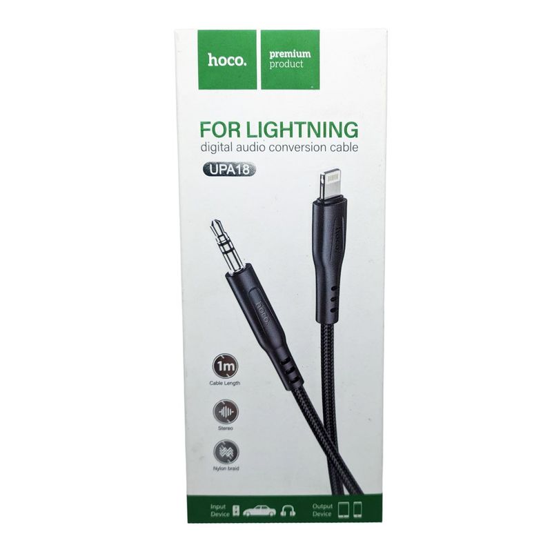 HOCO - Cable Aux Adaptador Conversor  AUDIO Lightning a Jack 35mm Para iPhone
