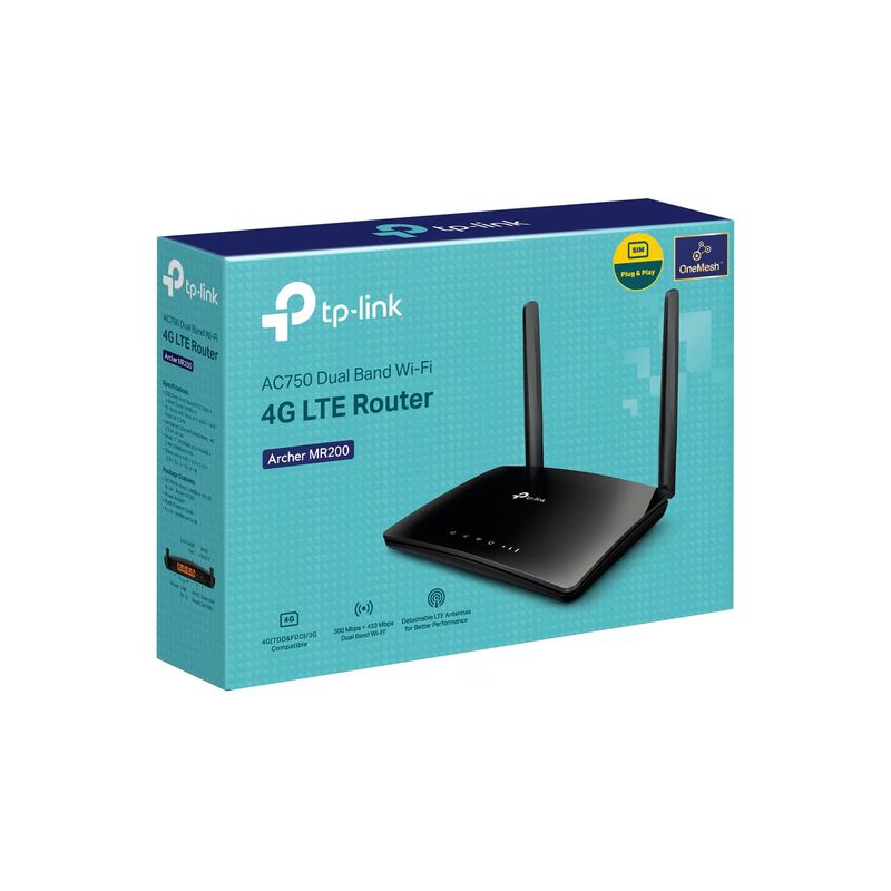 TP LINK - ROUTER TPLINK ARCHER MR200 AC750 DUAL BAND 4G LTE TP LINK