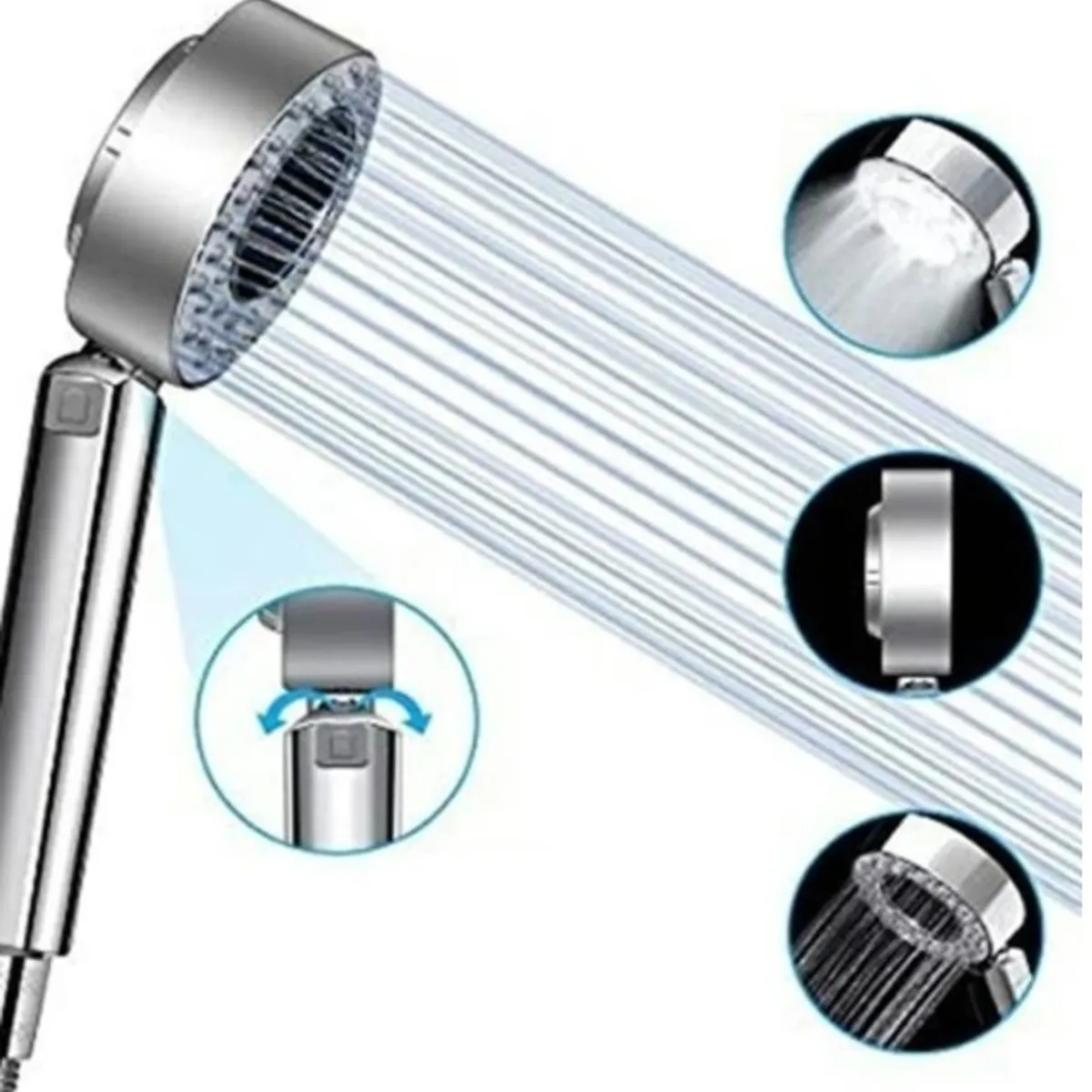 GENERICO - Mango Cabezal de Ducha Alta Presión 3 en 1 Multifuncional