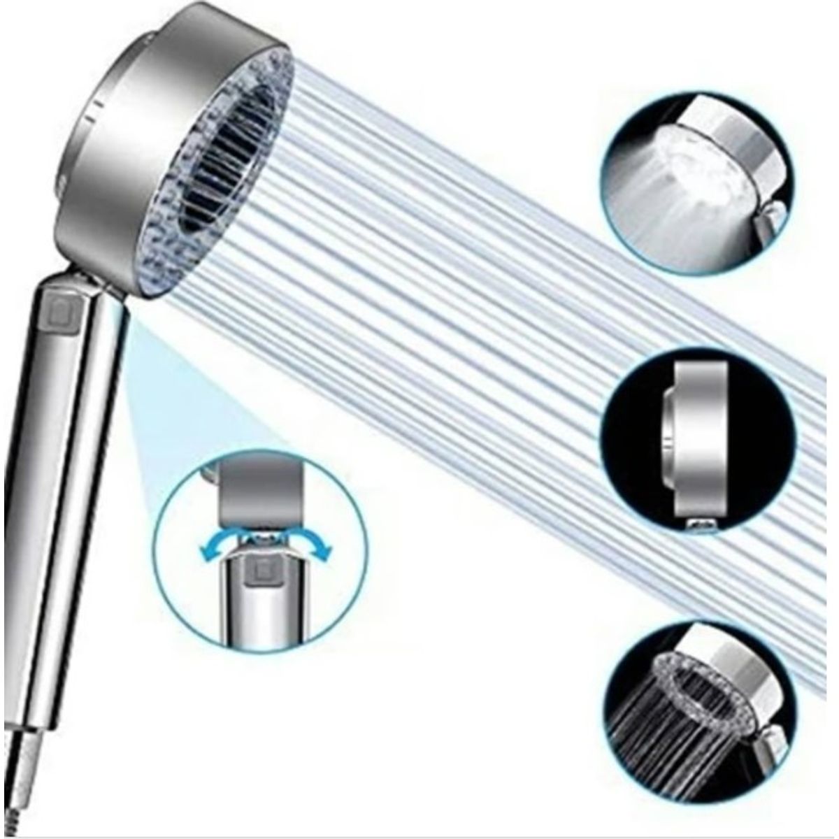 GENERICO - Mango Cabezal de Ducha Alta Presión 3 en 1 Multifuncional