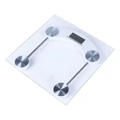 GENERICO - Balanza Bascula Corporal Digital Cristal Pantalla Lcd Color Gris