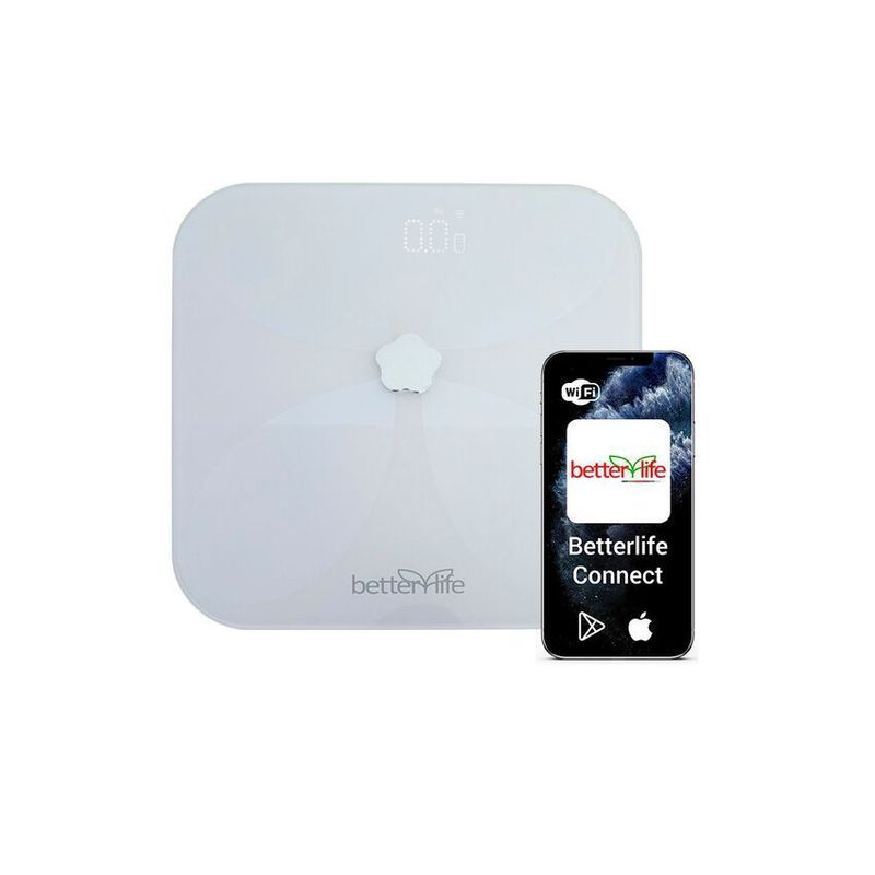 BETTERLIFE - Balanza Digital Betterlife Smarthome Vidrio 100 Kg
