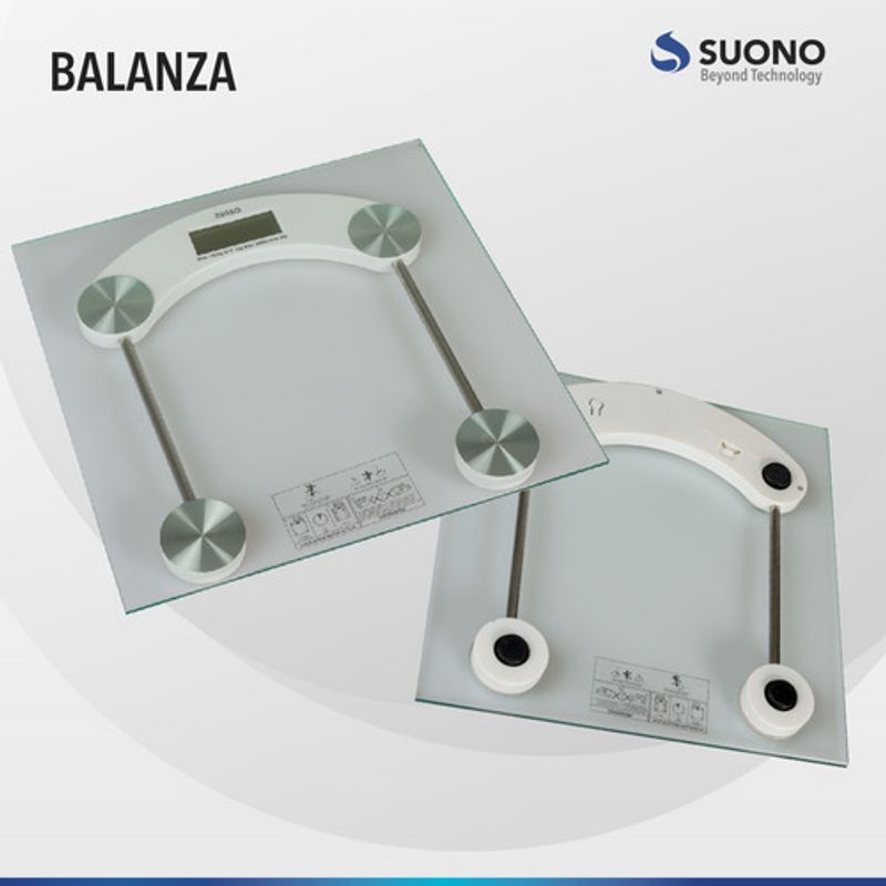 GENERICO - Balanza Bascula Corporal Digital Cristal Pantalla Lcd Color Gris