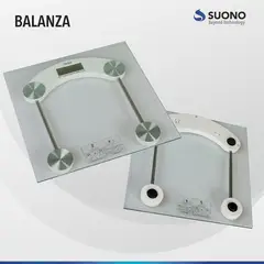 GENERICO - Balanza Bascula Corporal Digital Cristal Pantalla Lcd Color Gris