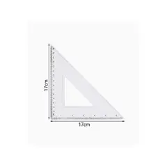 GENERICO - Escuadra Transparente 17 cm x 17 cm