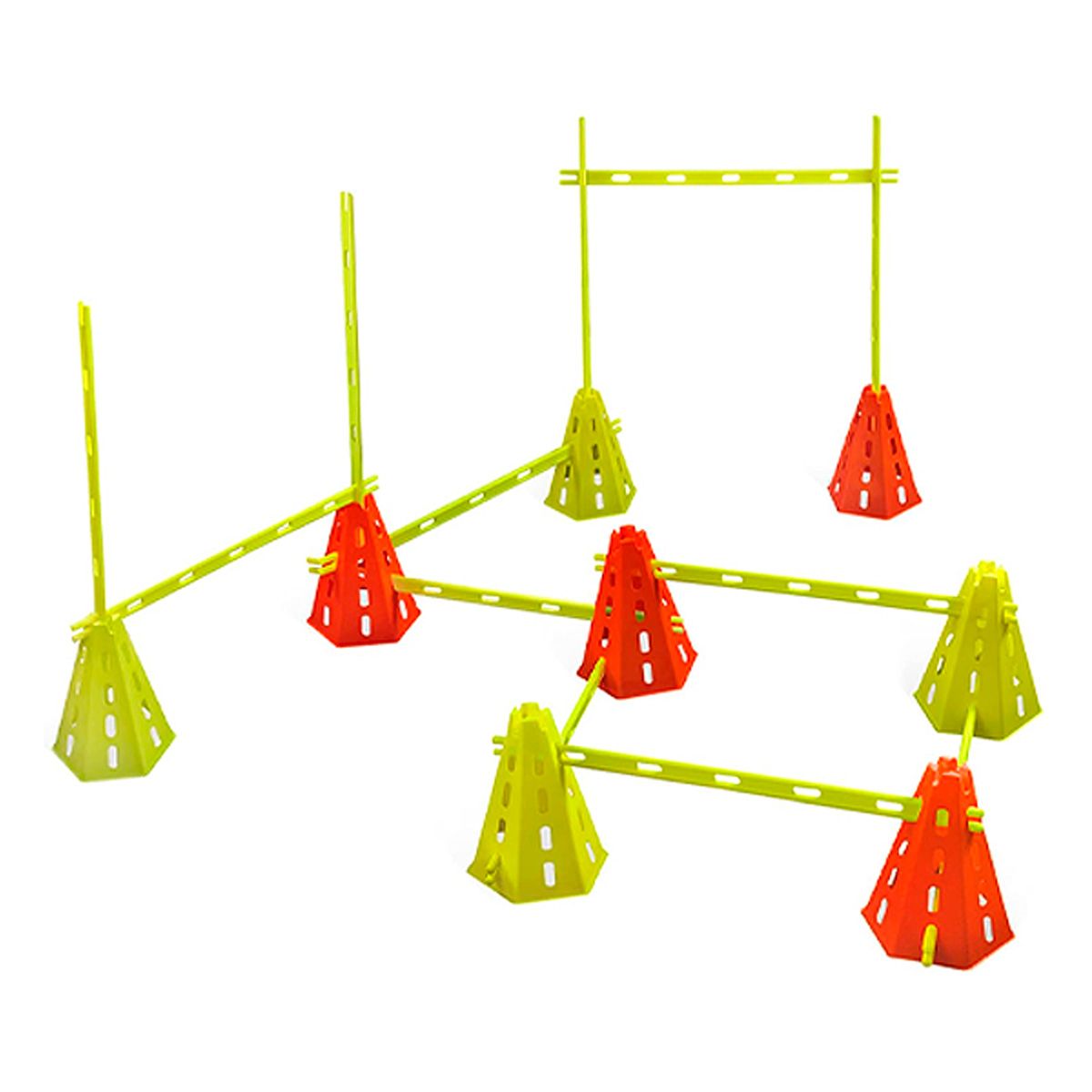 SDFIT - Set 6 Conos Agilidad Hexagonal 30cm + 3 Varas – MK-8992-A
