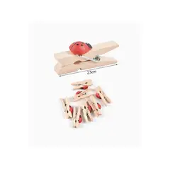 GENERICO - Pinzas de Madera 10pcs