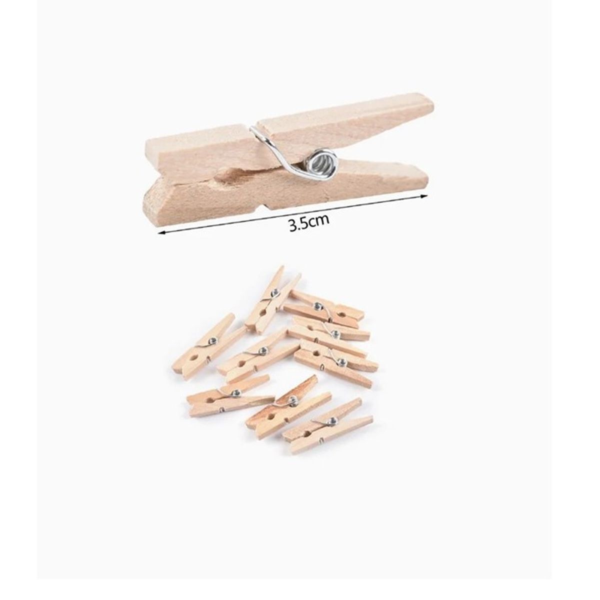 GENERICO - Pinzas de Madera 10pcs