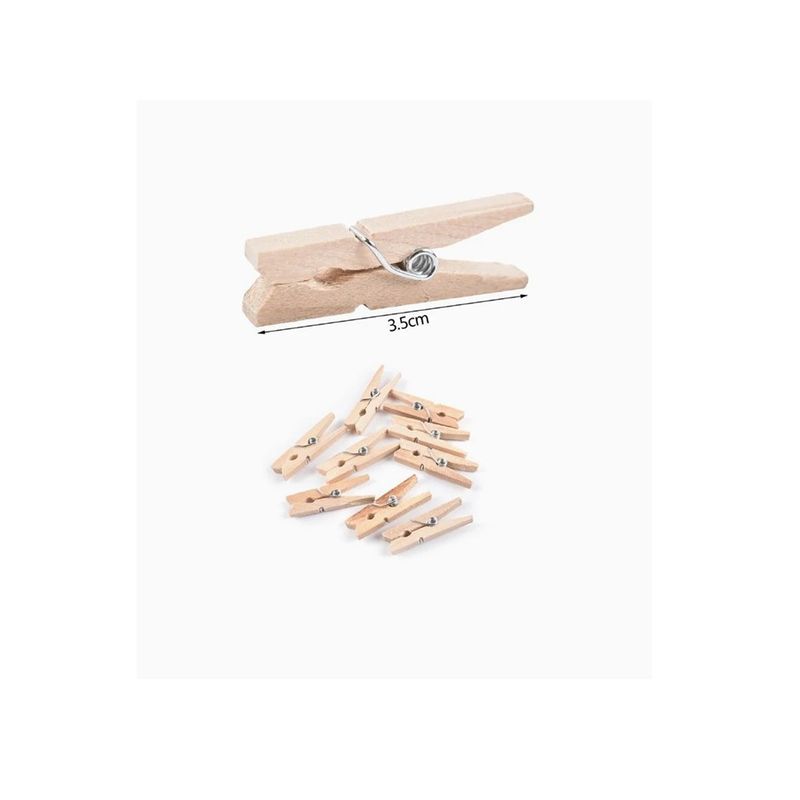 GENERICO - Pinzas de Madera 10pcs