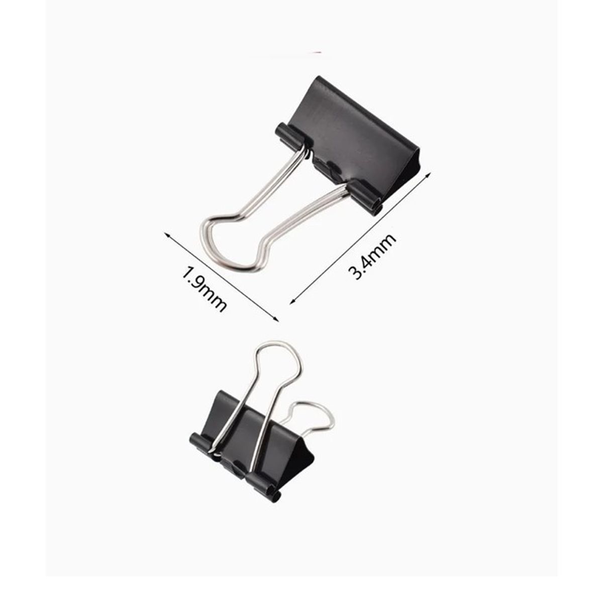 GENERICO - Pinzas de Metal Negra 8pcs