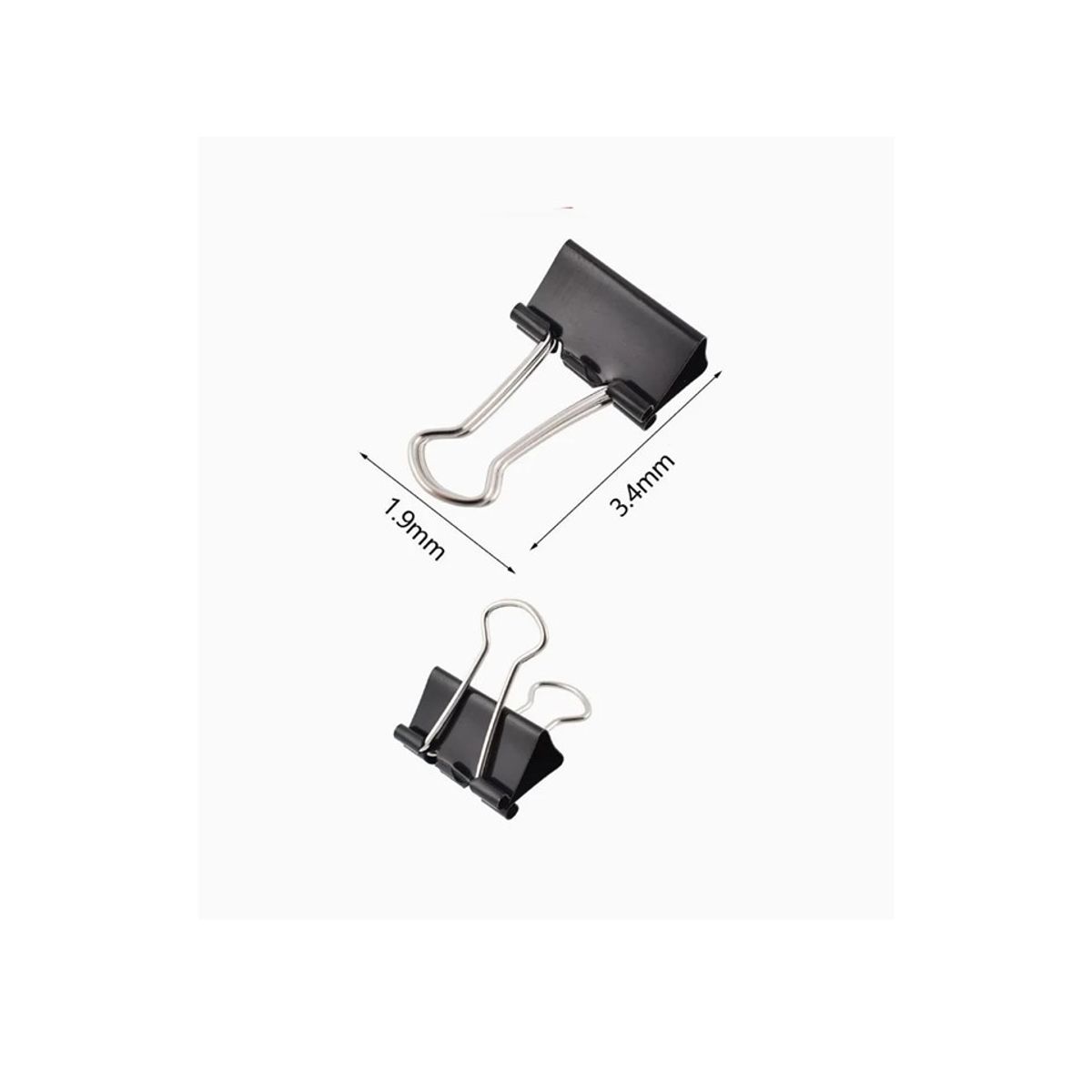 GENERICO - Pinzas de Metal Negra 8pcs