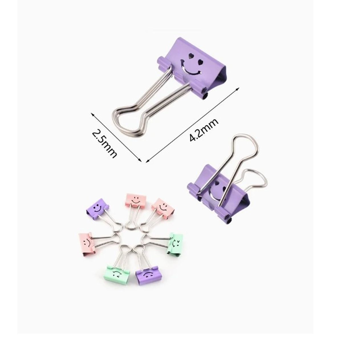 GENERICO - Pinzas de Acero Colores Surtidos 6pcs