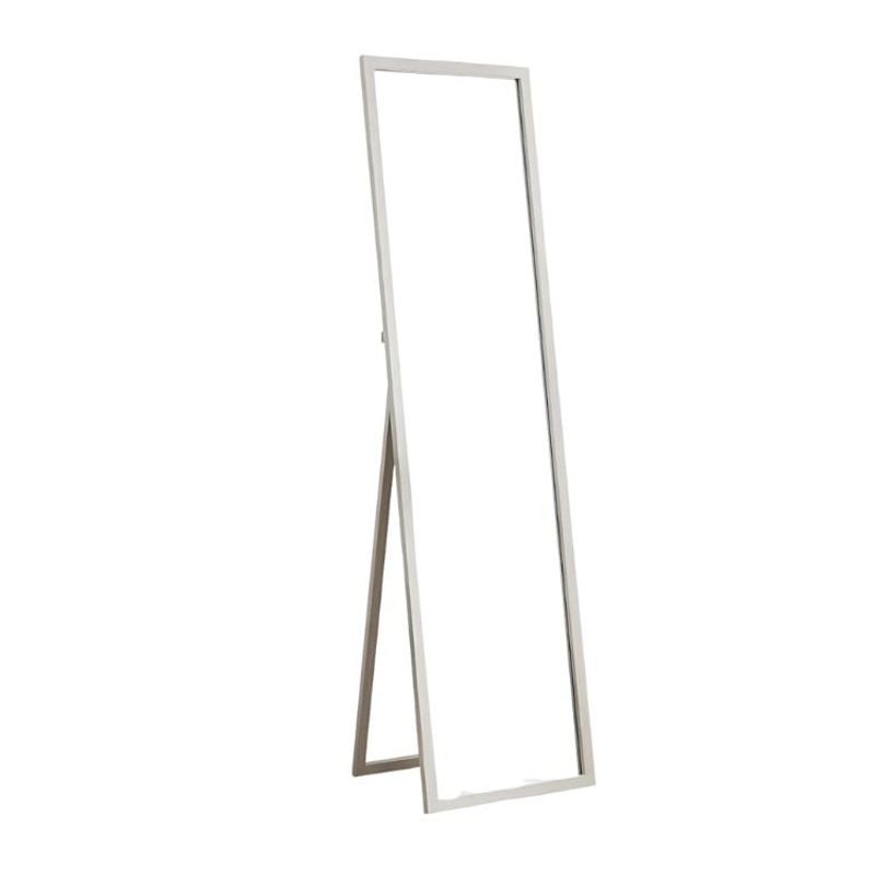CRUSEC - Espejo Cuerpo Entero 150x40cm Base Plegable Estilo Japones - Blanco