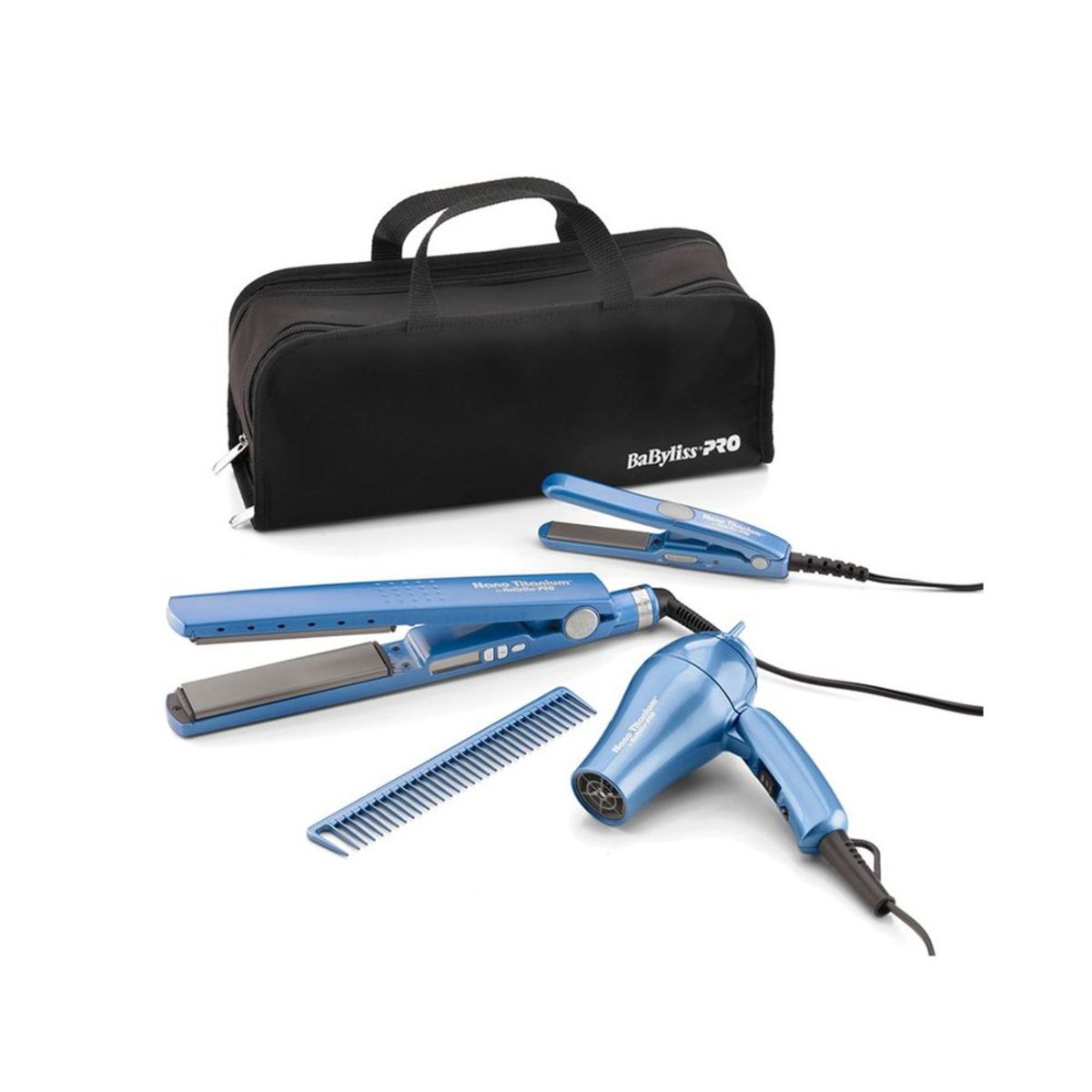 BABYLISS PRO - Kit Viaje Babyliss Pro Plancha Alisadora 2091 Secador de Pelo