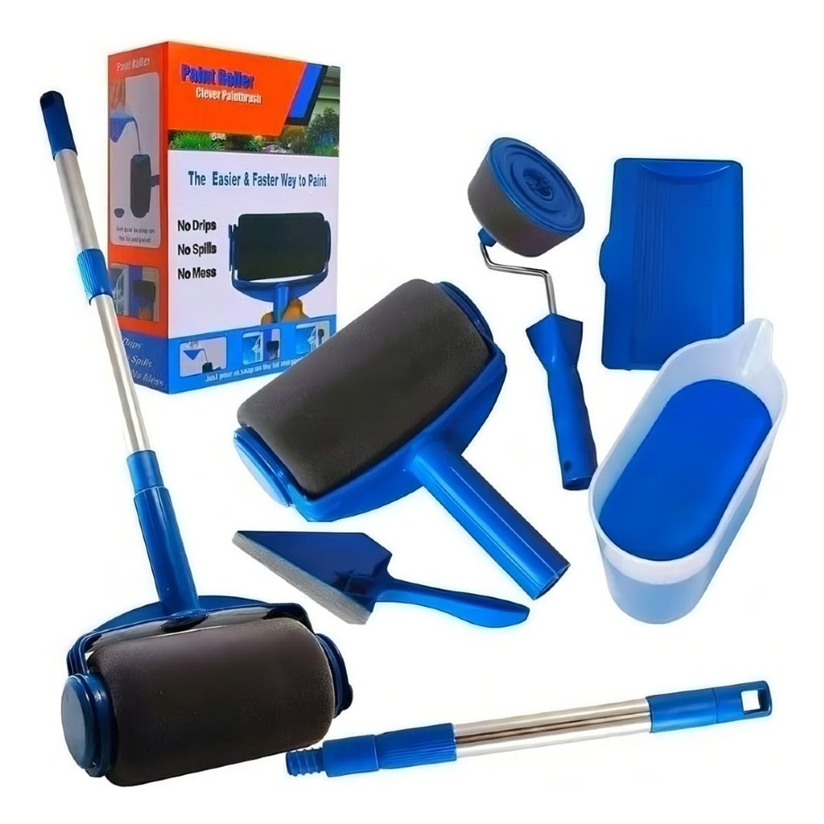 IRM - Rodillo Pintar Set Facil Antiderramante Recargable Pintura Paredes Hogar Profesional Kit FIGOIMPORT