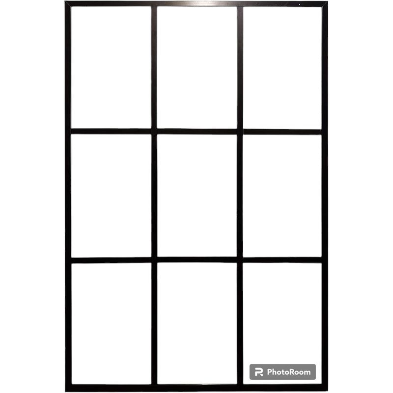 GENERICO - Espejo diseño moderno con marco de fierro tipo ventana 180x100