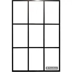 GENERICO - Espejo diseño moderno con marco de fierro tipo ventana 180x100