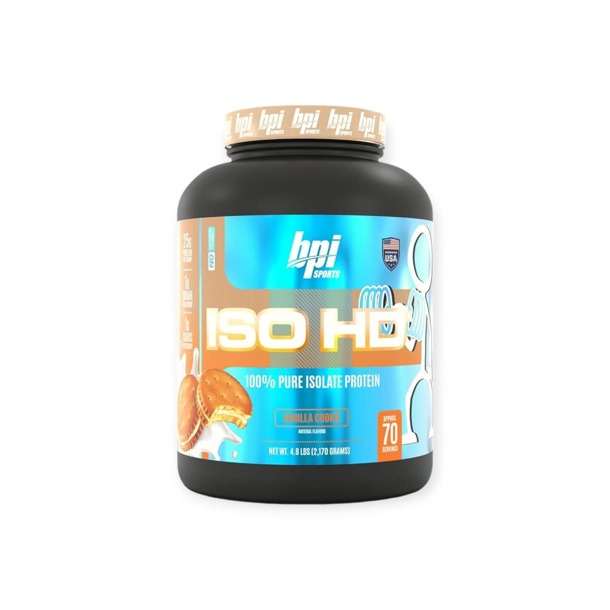 BPI SPORT - Proteína Iso Hd 70 Servicios VAINILLA COOKIE - BPI SPORT