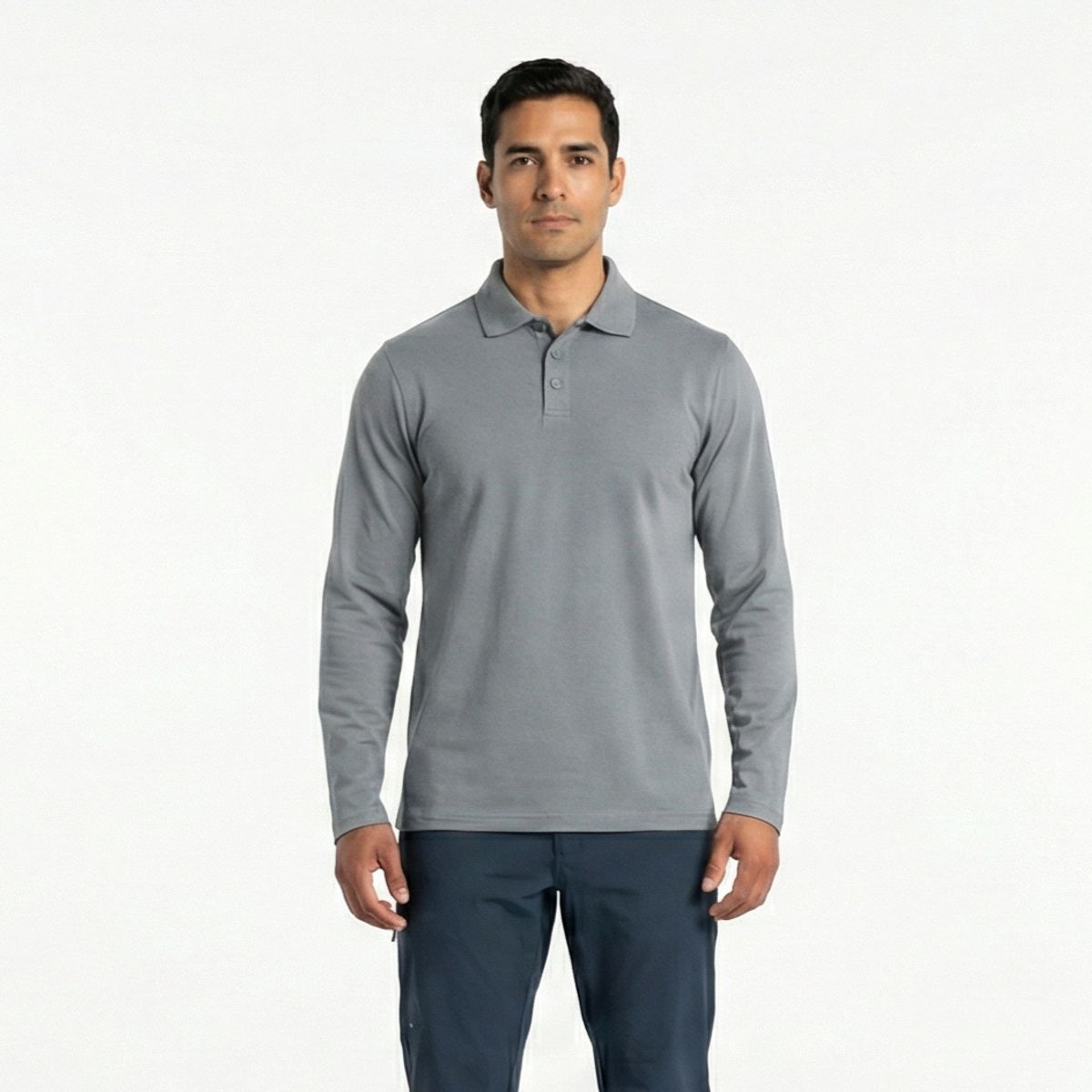 T-WORLD - Polera Polo Dryfresh Hombre Manga Larga Secado Rápido