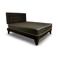 Cama Europea New Basic Black 1.5 Plazas + Respaldo punto
