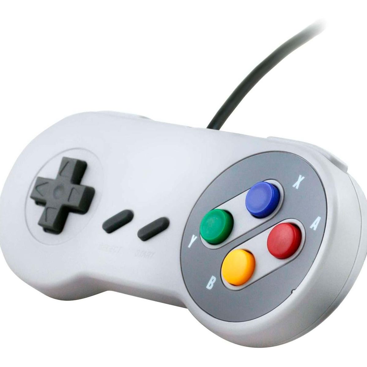 GEN - Control Joystick Usb Consola Mando Snes Super Nes Joypad Retro - Gris